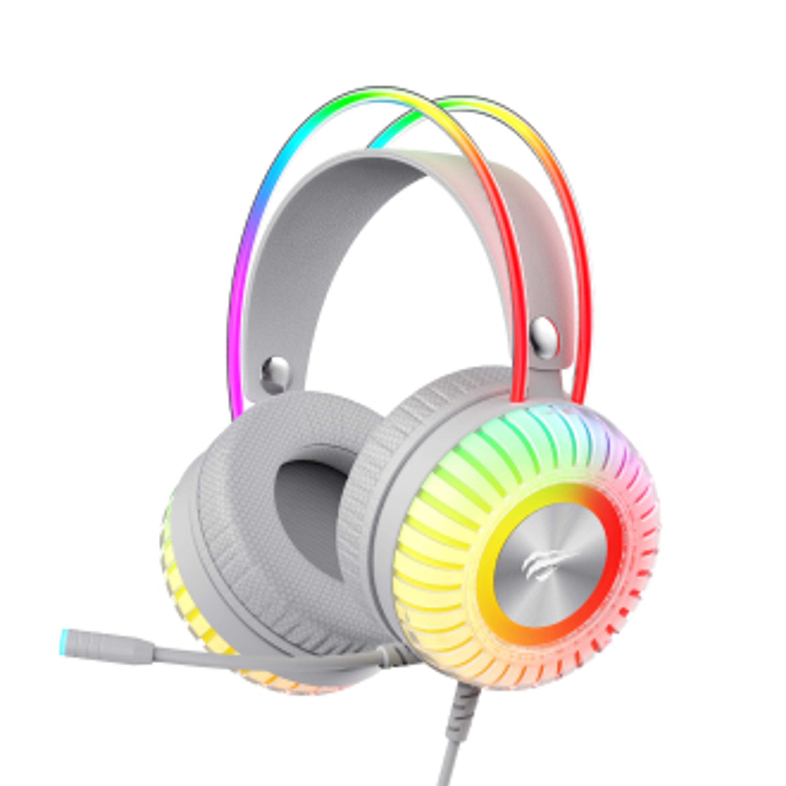 Havit Gaming Wired Headphone USB 7.1 with Microphone - White/Grey