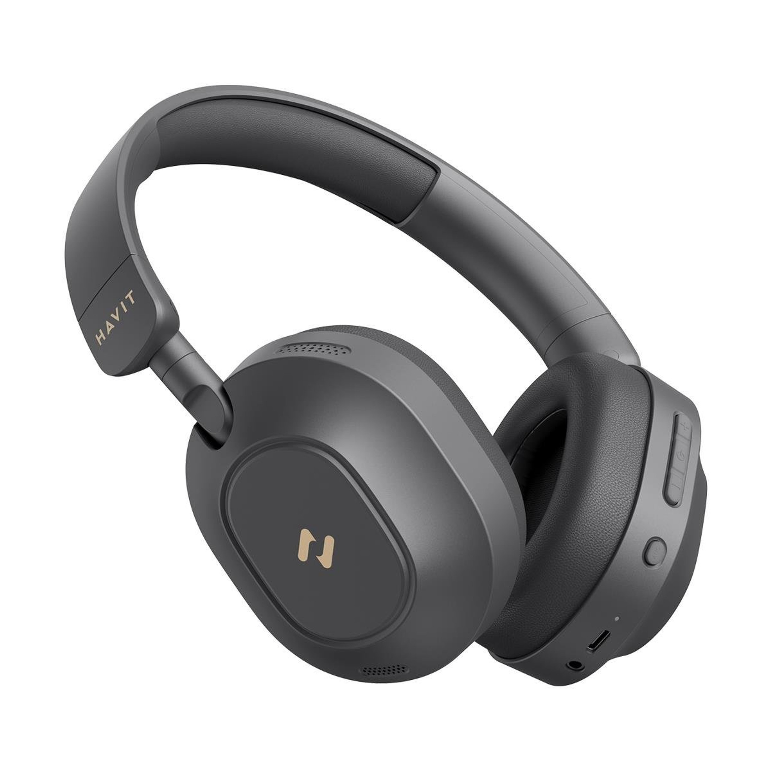 Havit Wireless Headphone BT with Microphone and Noise Cancellation - Black
